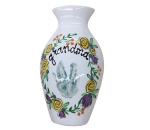 Bridgewater Floral Handprint Vase