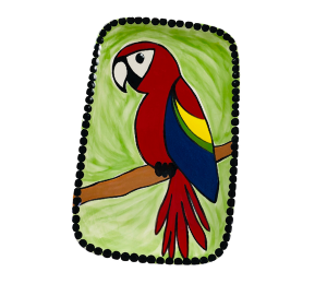 Bridgewater Scarlet Macaw Plate