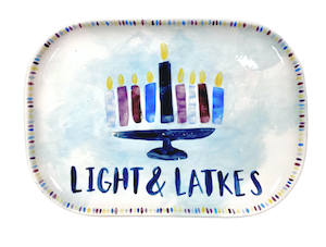 Bridgewater Hanukkah Light & Latkes Platter