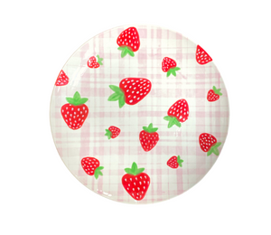 Bridgewater Strawberry Plaid Plate