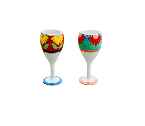 Bridgewater Floral Wine Glass Set